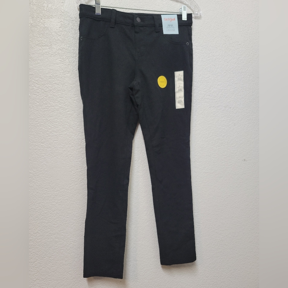 Cat & Jack Girls Jegging Black Large (10/12) Plus Nwt